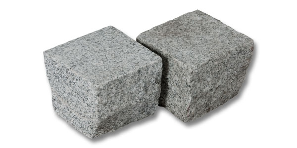 deevert - pavé en pierre naturelle – granit gris foncé- gros grain - 01