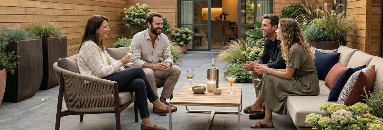 Idée aménagement terrasse jardin moderne